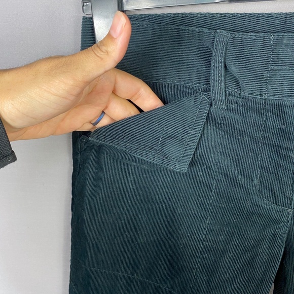 BCBGMaxAzria Bootcut Ankle Zip Cords Corduroy Pants in Black Size 2 - Picture 4 of 8